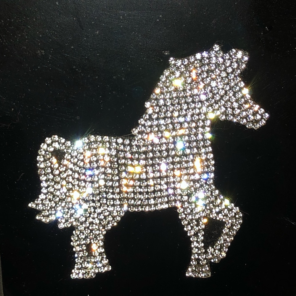 Rhinestone bling horse iron on STUNNING ART NEW